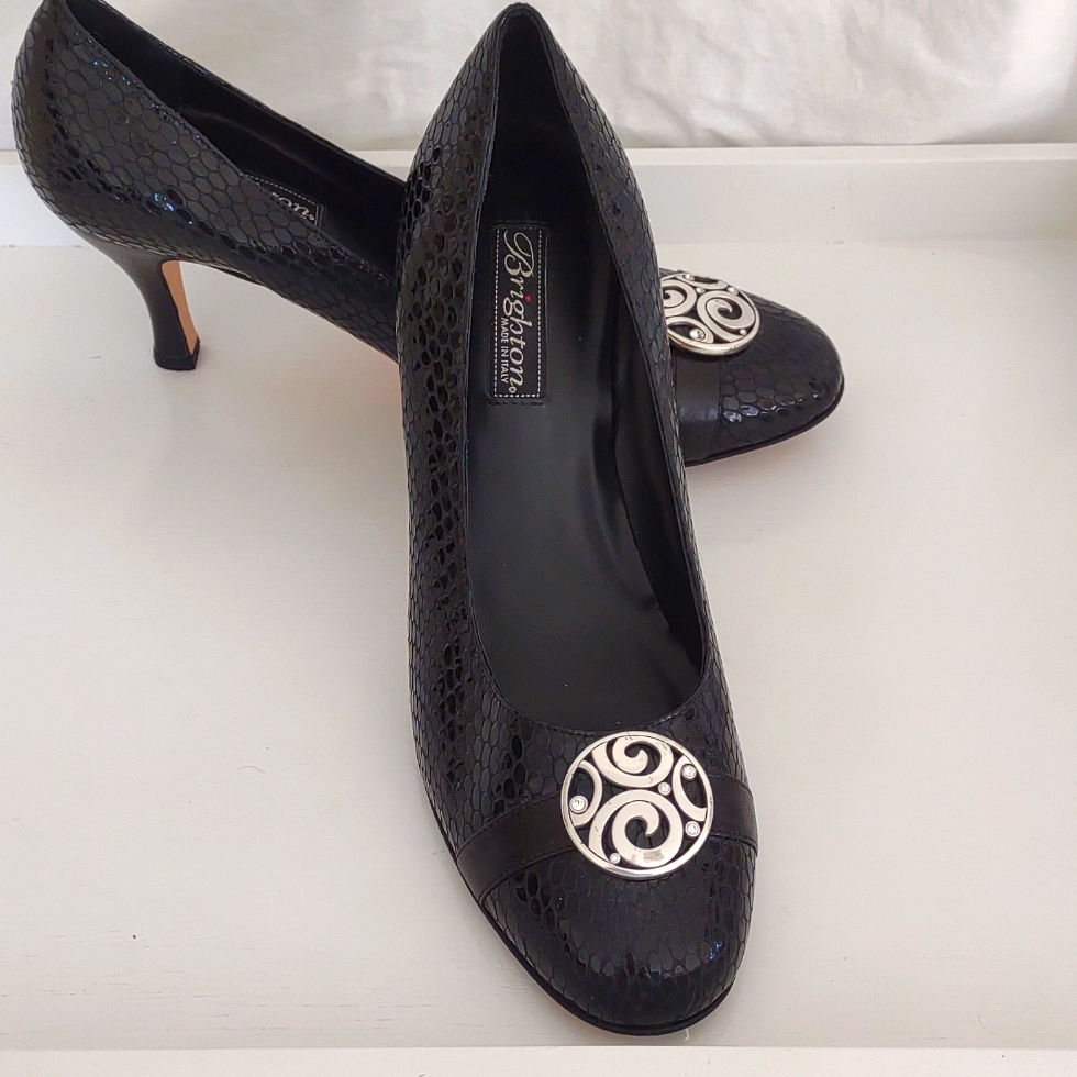Brighton Black Python Heels It